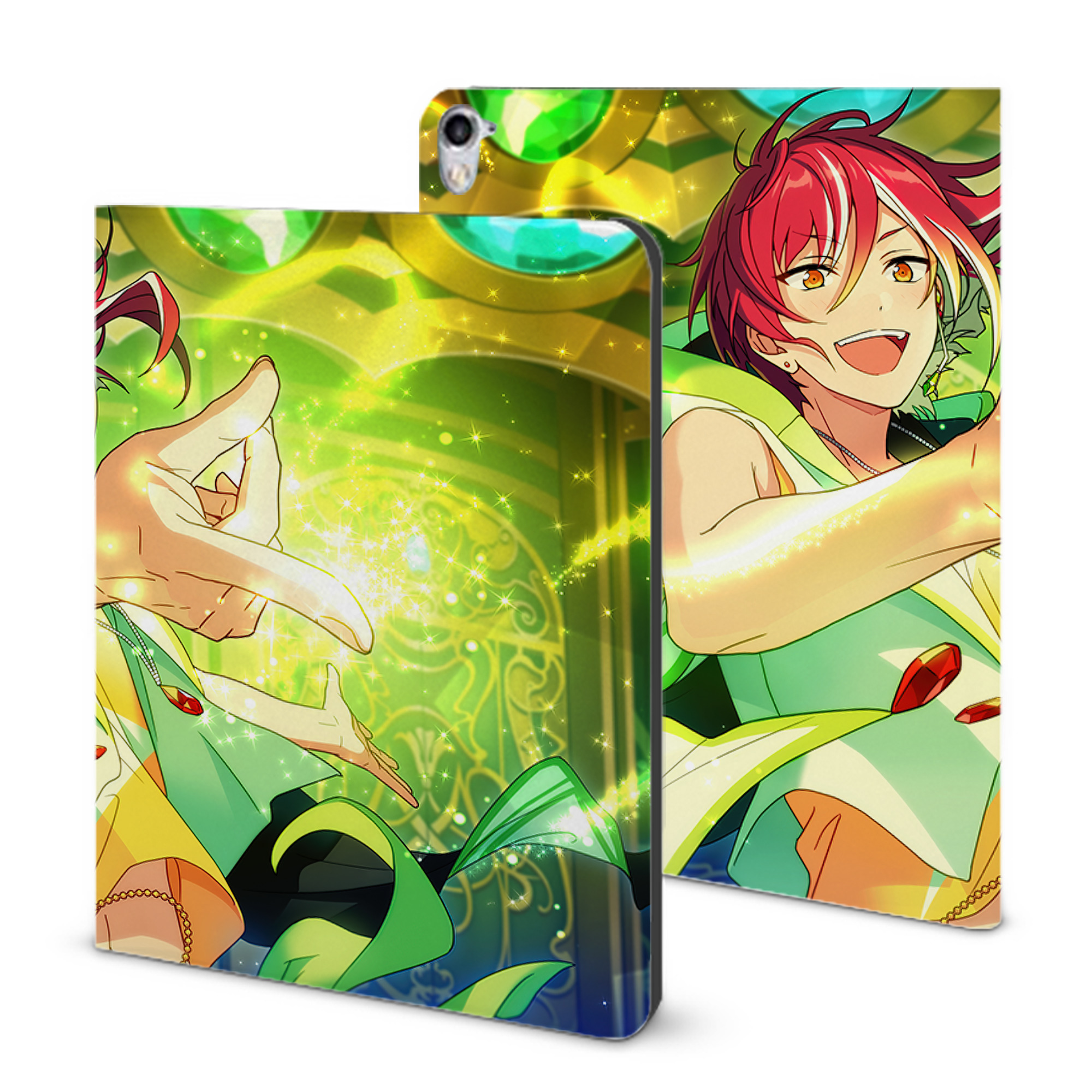 （画像用） あんさんぶるスターズ! Ensemble Stars IPad ケース ブック型 PUレザー TPU 耐衝撃 軽量 薄型 ペン収納なし 全面保護 IPad 各モデル対応